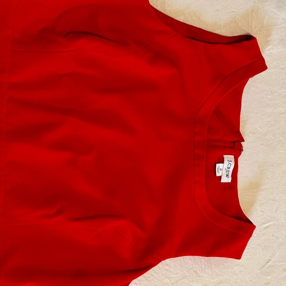 J.Crew Red Sleeveless Midi Dress - Size 2